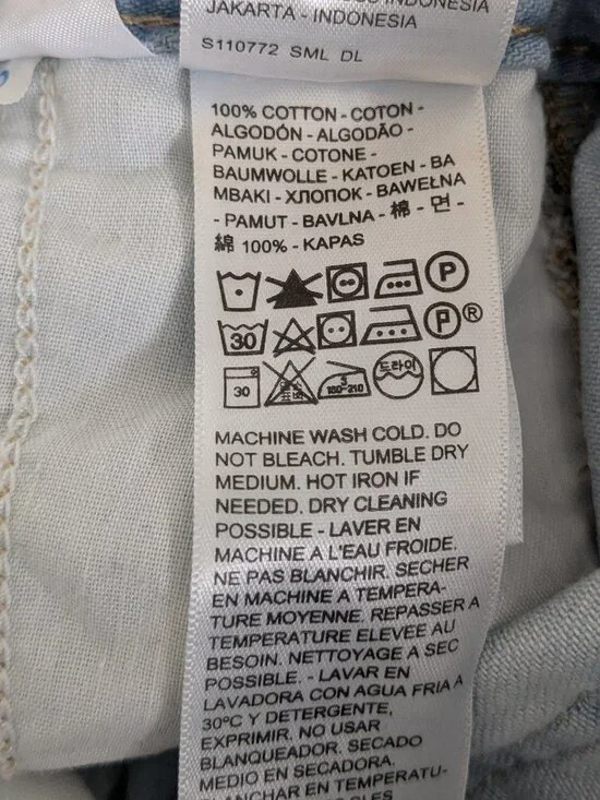 Levis Heritage Romper Women's XXL Blue Light Wash Short Sleeve Cinch Belt Loops - Picture 14 of 15